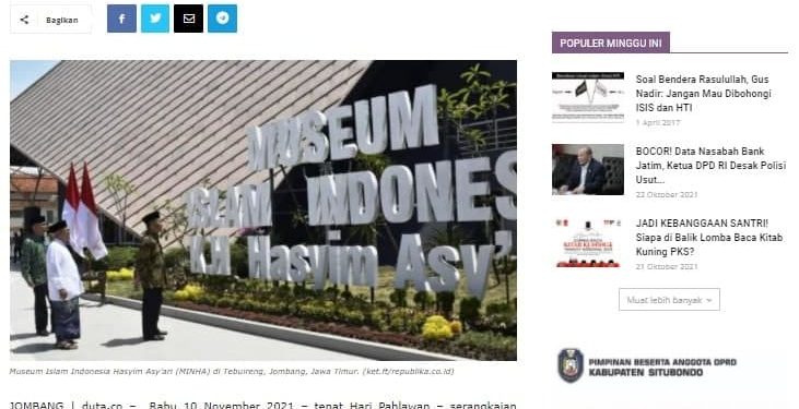 JADI KEBANGGAN UMAT! PKS Apresiasi Launching Museum Islam Indonesia Hasyim Asy’ari