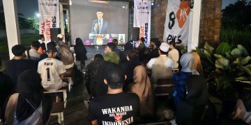 Ramai, Nobar Debat Capres Gema Keadilan Jatim Dihadiri Ratusan Milenial dan Gen Z