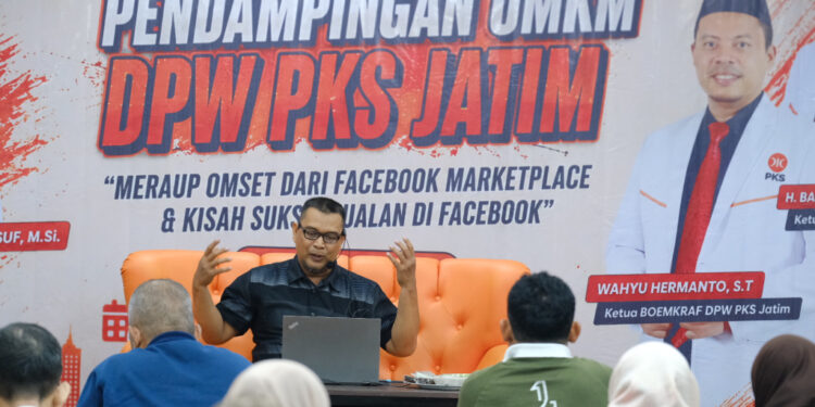 Ajarkan Strategi Raup Omzet dari Facebook Marketplace, PKS Jatim Dampingi UMKM Go Digital 