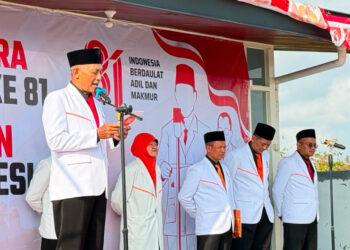 Upacara HUT RI di PKS Jatim, Bagus Tegaskan Setia kepada Pancasila dan Konstitusi